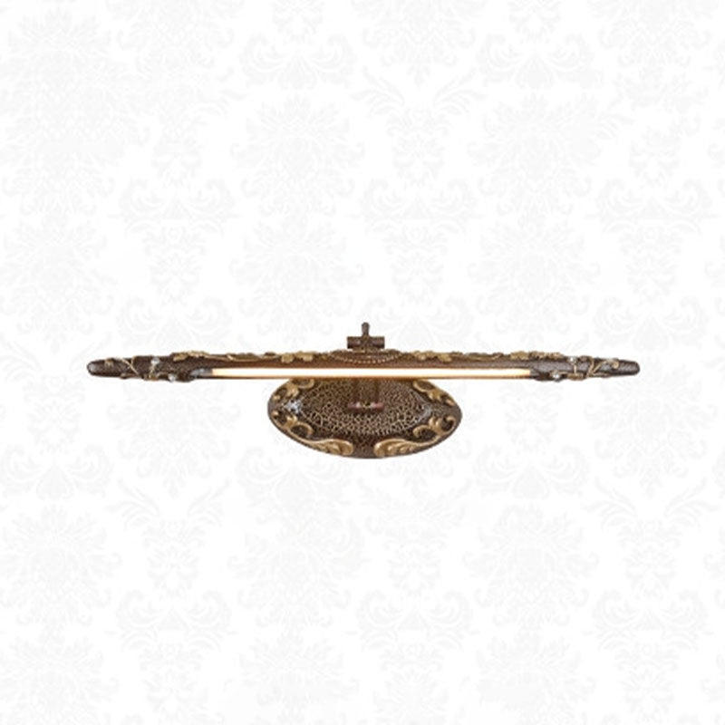 Traditional Carved Vanity Wall Light Adjustable Resin LED Sconce Light