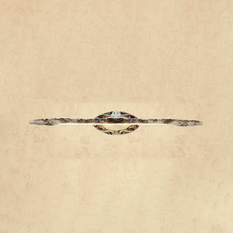 Traditional Carved Vanity Wall Light Adjustable Resin LED Sconce Light