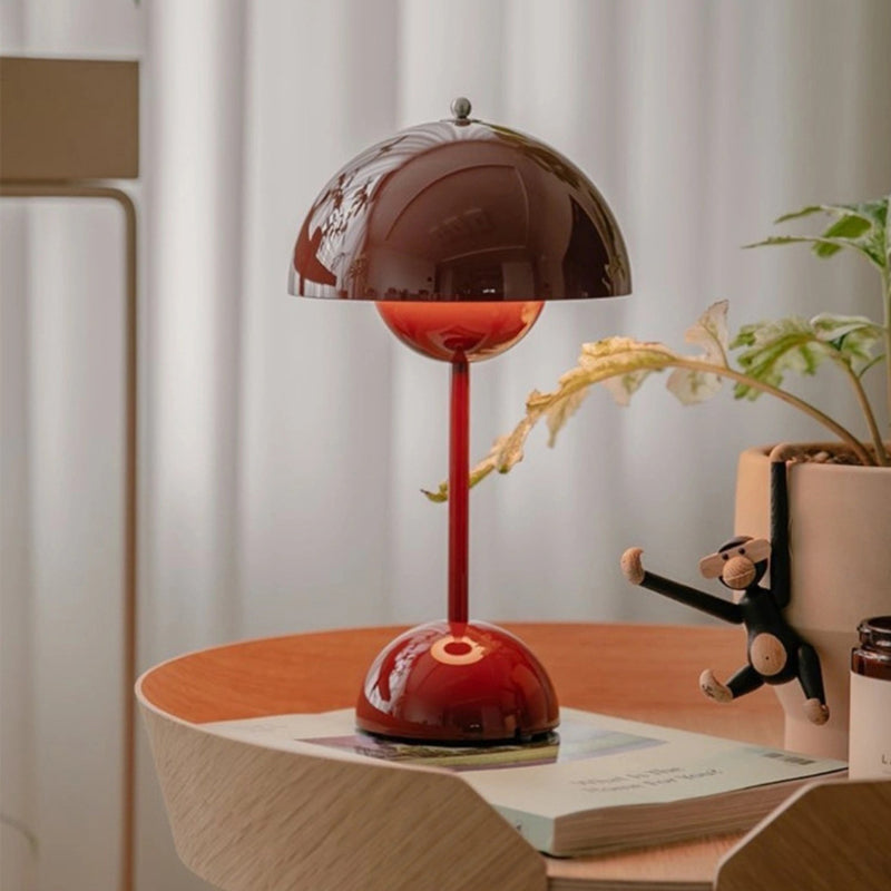 Macaron Flower Bud Shaped Night Lamp Touch Dimming Bedside LED Table Light