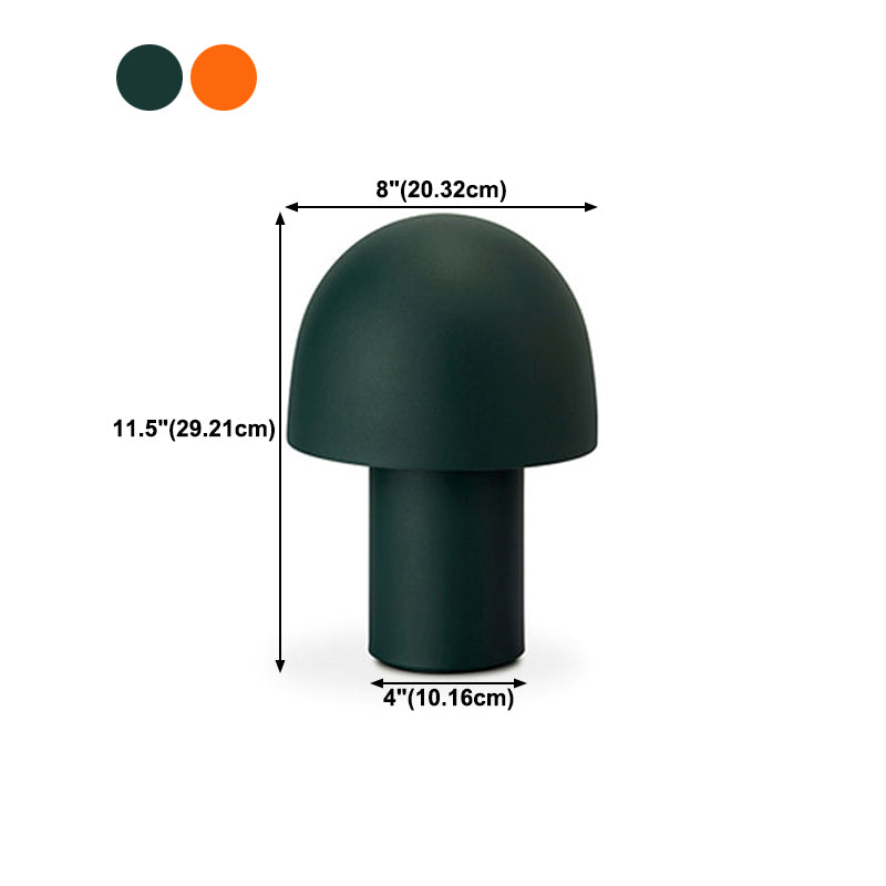 Mushroom Shaped Bedroom Table Lamp Metallic 1-Light Macaron Style Night Light