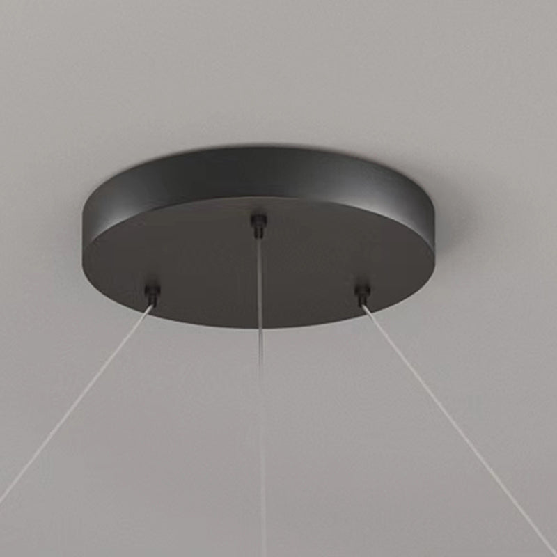 Linear Shape Metal Pendant Light Fixtures Modern Style 2-Light Hanging Light Fixtures