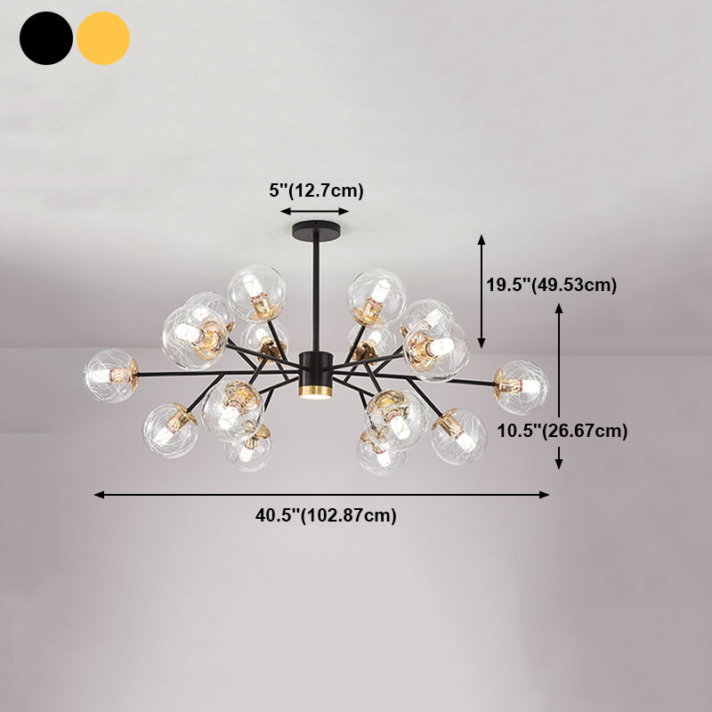 Spherical Fixure Spherical Shape Glass Pendant Light Fixtures Modern Style Hanging Ligh