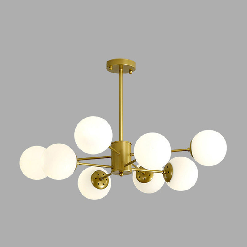 Modern Glass Shade Chandelier Globe Multi Light Chandelier Pendant for Bedroom
