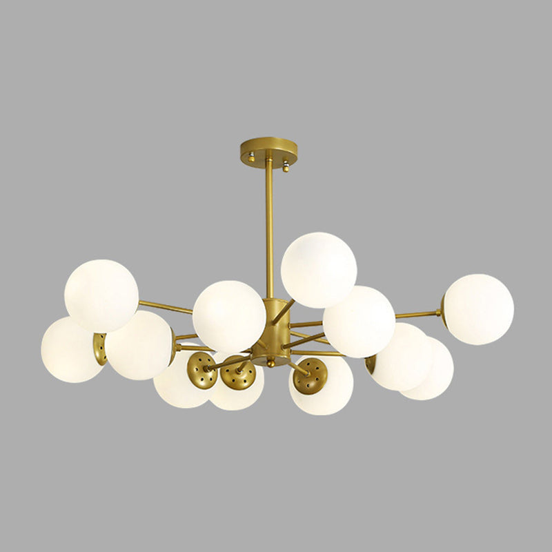 Modern Glass Shade Chandelier Globe Multi Light Chandelier Pendant for Bedroom