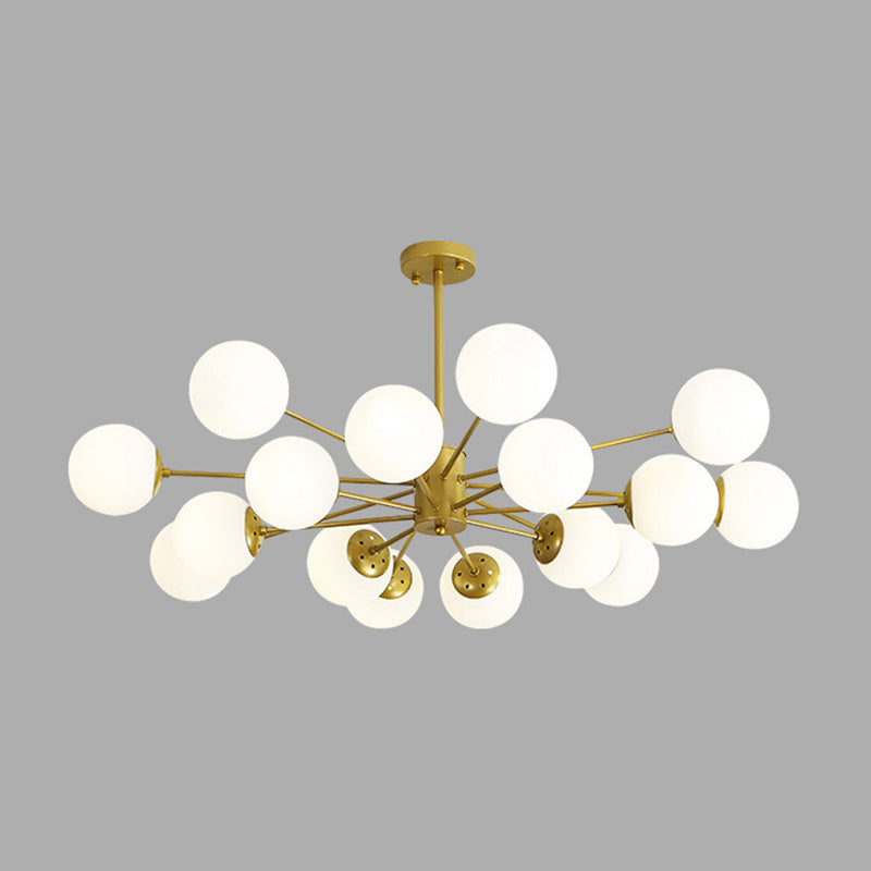 Modern Glass Shade Chandelier Globe Multi Light Chandelier Pendant for Bedroom