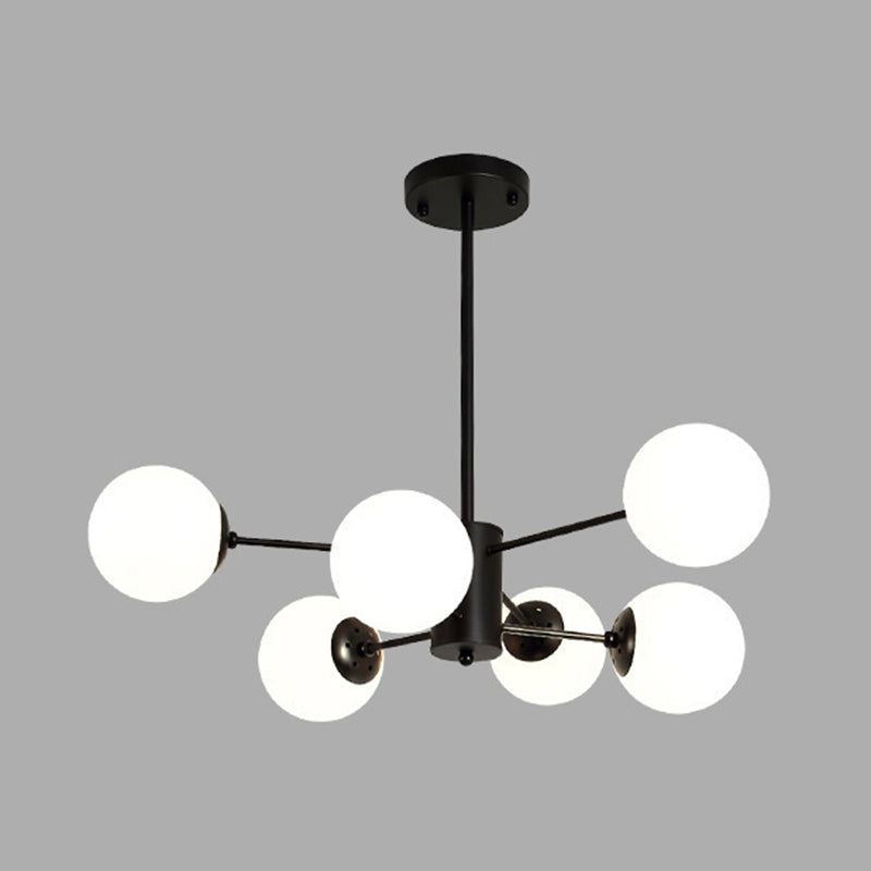 Moderner Glasschatten -Kronleuchter Globe Multi -Hell -Kronleuchter -Anhänger für Schlafzimmer