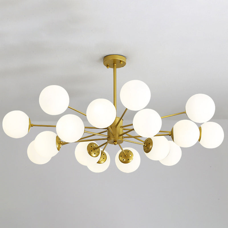 Modern Glass Shade Chandelier Globe Multi Light Chandelier Pendant for Bedroom