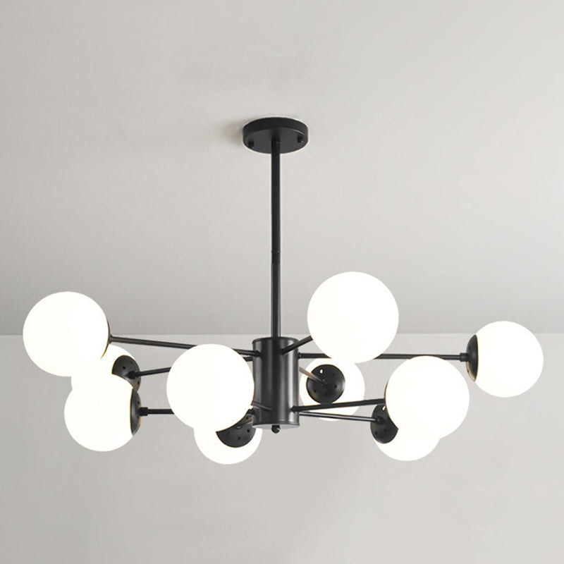 Modern Glass Shade Chandelier Globe Multi Light Chandelier Pendant for Bedroom