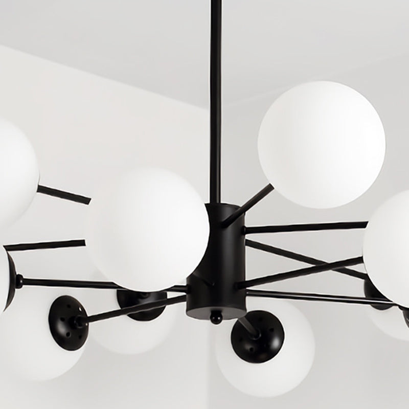 Modern Glass Shade Chandelier Globe Multi Light Chandelier Pendant for Bedroom