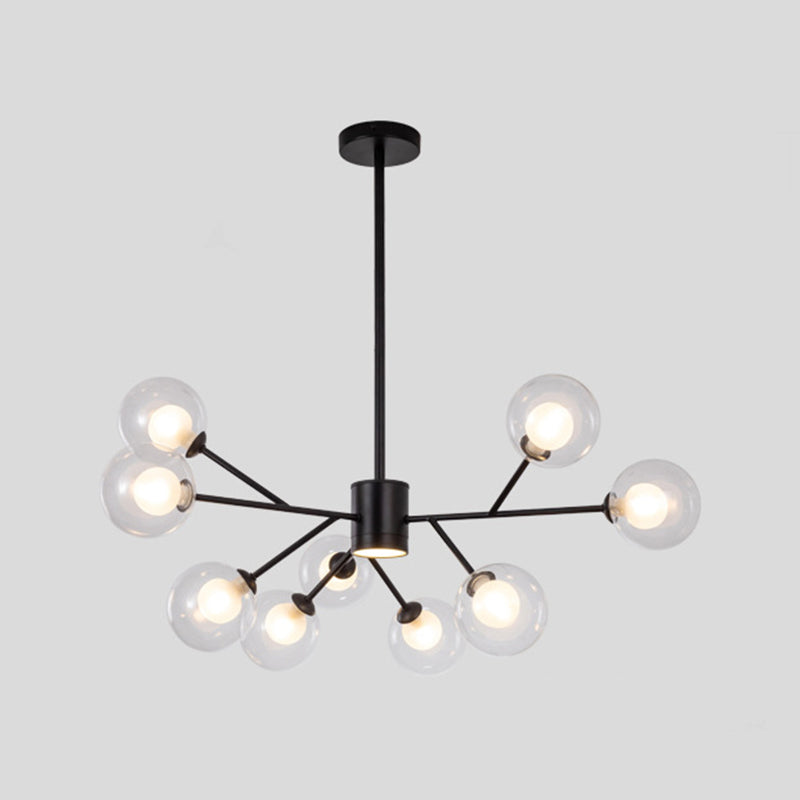 Kugelförmige Form Kronleuchter hellem moderner Glas 1 leichte hängende Lampe für Esszimmer