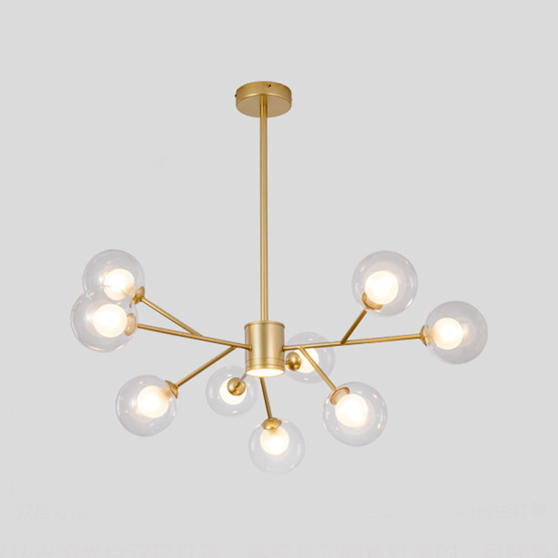 Kugelförmige Form Kronleuchter hellem moderner Glas 1 leichte hängende Lampe für Esszimmer