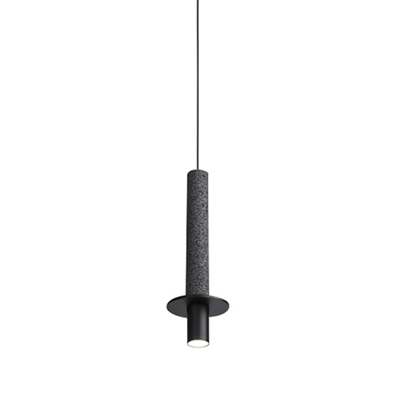 Terrazzo Tubular Pendant Lighting Simplicity LED Hanging Light for Dining Room