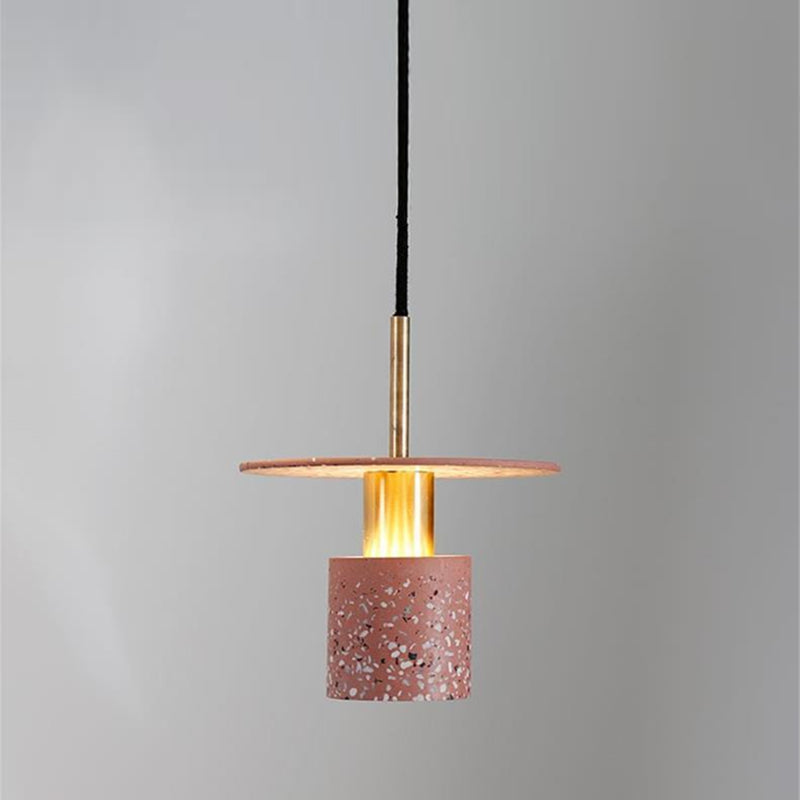 Terrazzo Small Pendant Light Fixture Nordic 1 Light Suspension Lamp