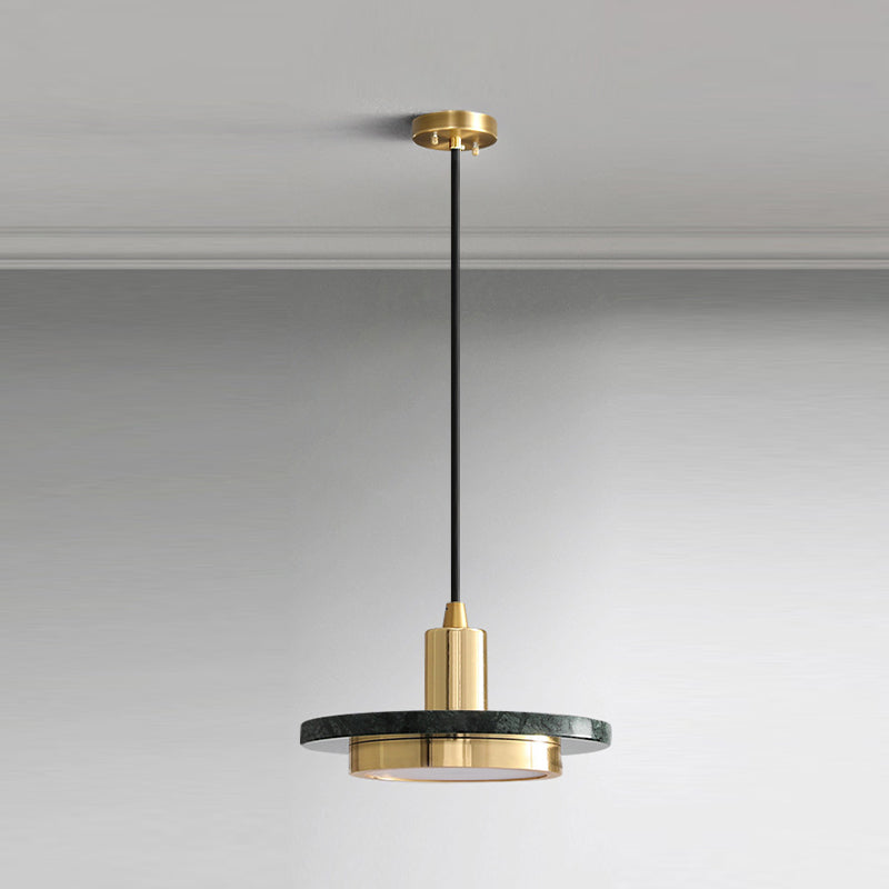 Post-modern Round Pendant Lamp Marble Dining Room LED Hanging Light Fixture