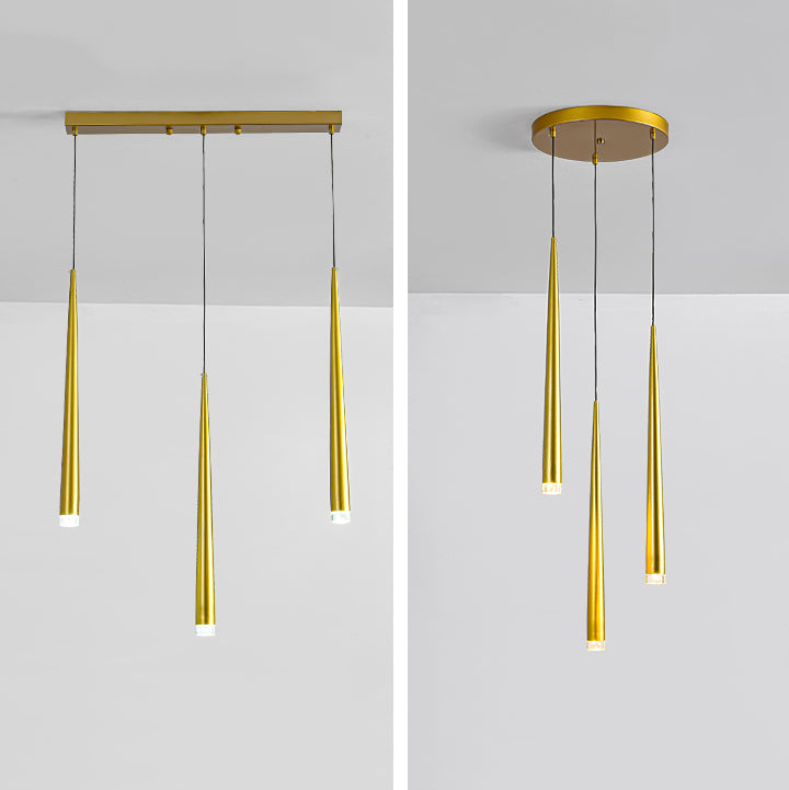 Metal Geometric Shape Hanging Light Modern Style Multi Lights Hanging Light Mount Fixture