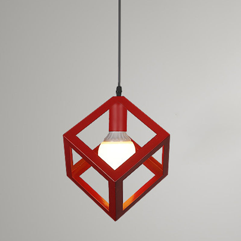 Metal Geometric Pendant Lighting Loft Style 1-Light Restaurant Lamping