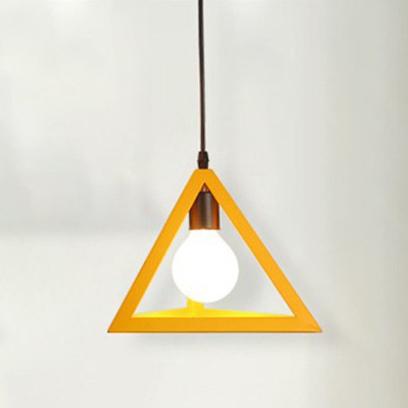 Metal Geometric Pendant Lighting Loft Style 1-Light Restaurant Lamping