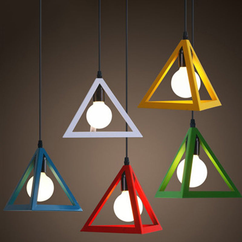 Metal Geometric Pendant Lighting Loft Style 1-Light Restaurant Lamping