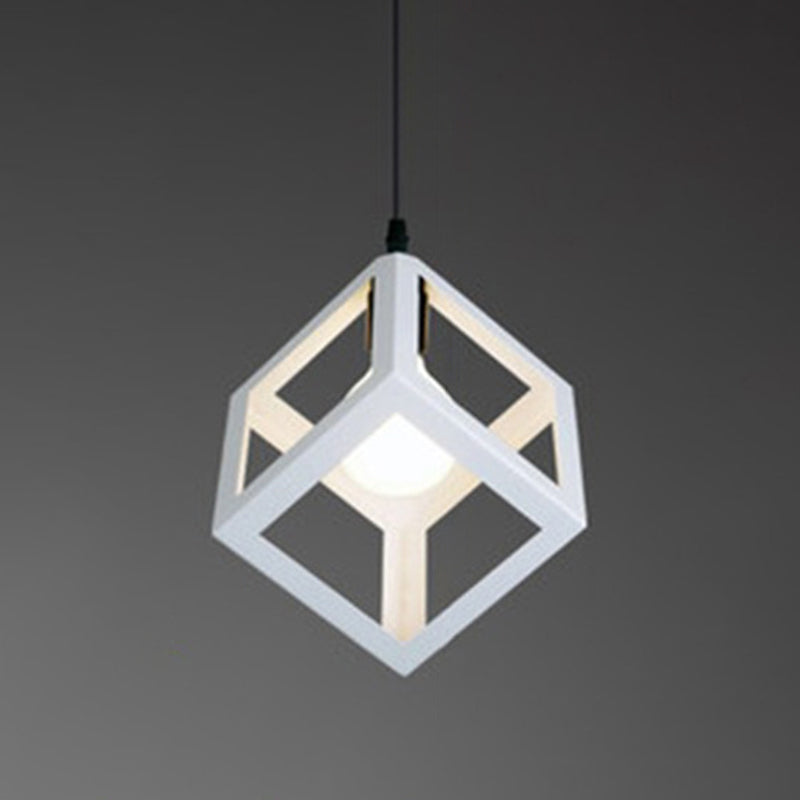 Metal Geometric Pendant Lighting Loft Style 1-Light Restaurant Hanging Lamp