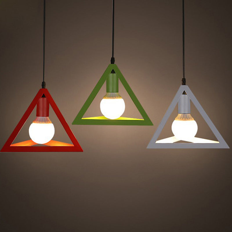 Metal Geometric Pendant Lighting Loft Style 1-Light Restaurant Lamping