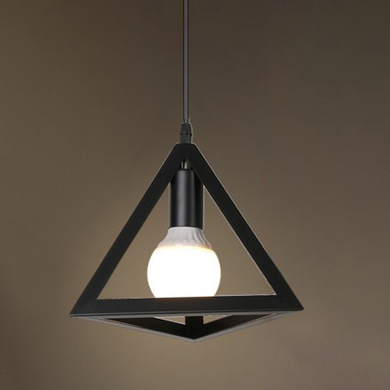 Metal Geometric Pendant Lighting Loft Style 1-Light Restaurant Lamping