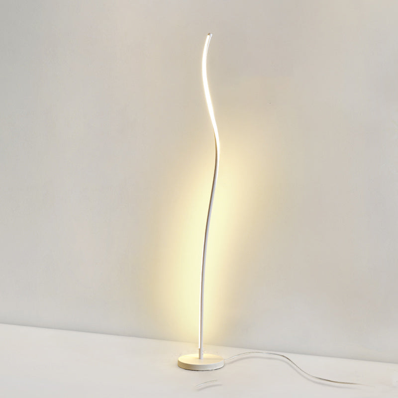 Linear Shape Metal Floor Lights Modern Style 1-Light Floor Lamp
