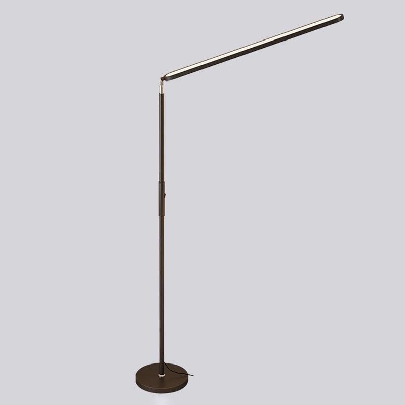 Linear Shape Metal Floor Lamp Modern 1 Light Floor Light for Living Room