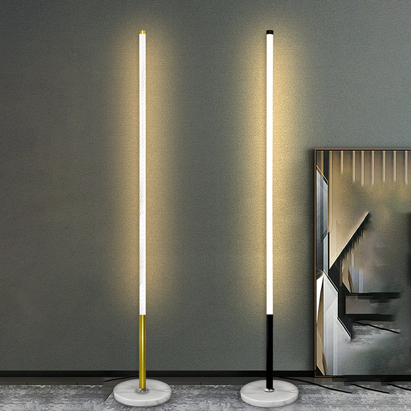 Linear Shape Metal Floor Lights Modern 1-Light Floor Lamp for Living room