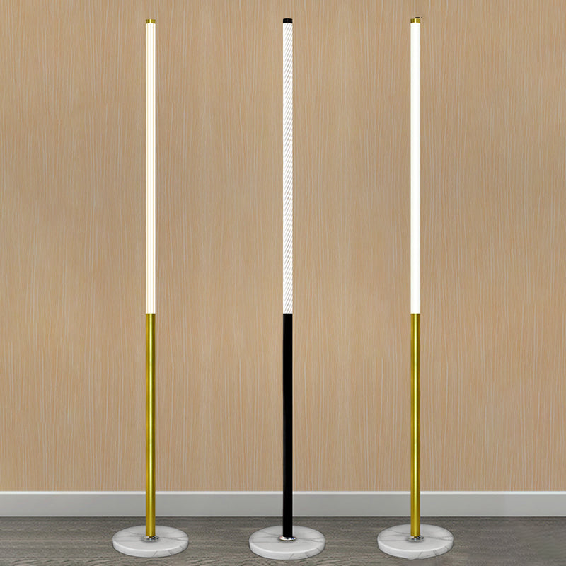 Linear Shape Metal Floor Lights Modern 1-Light Floor Lamp for Living room