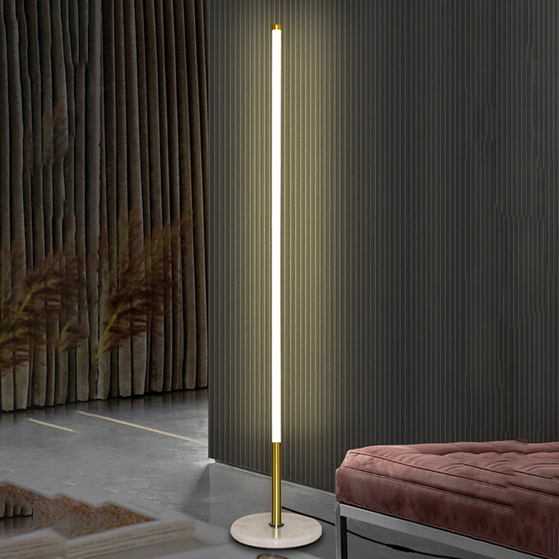 Linear Shape Metal Floor Lights Modern 1-Light Floor Lamp for Living room