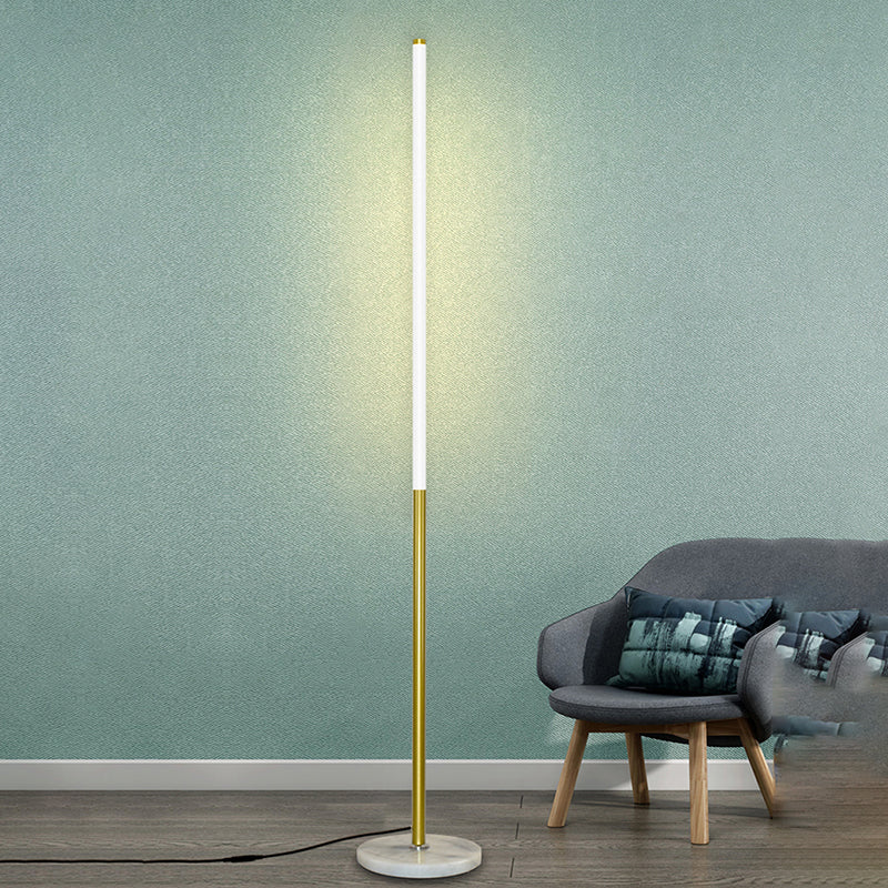 Linear Shape Metal Floor Lights Modern 1-Light Floor Lamp for Living room