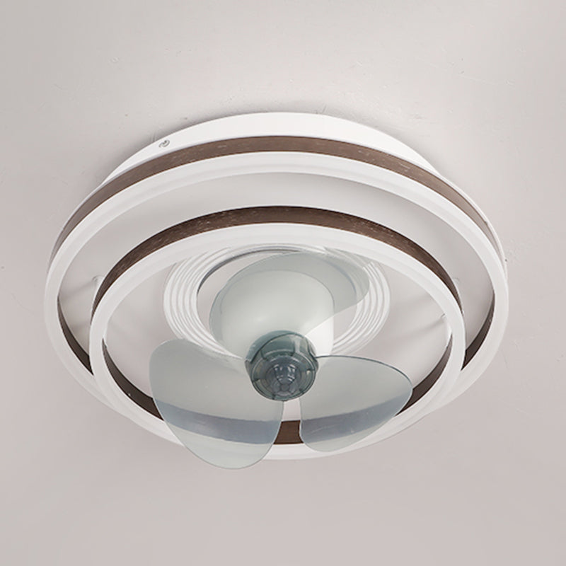Rotatable-Head Ceiling Fan Lamp Frequency Conversion Modern LED Semi Flush Mount Light