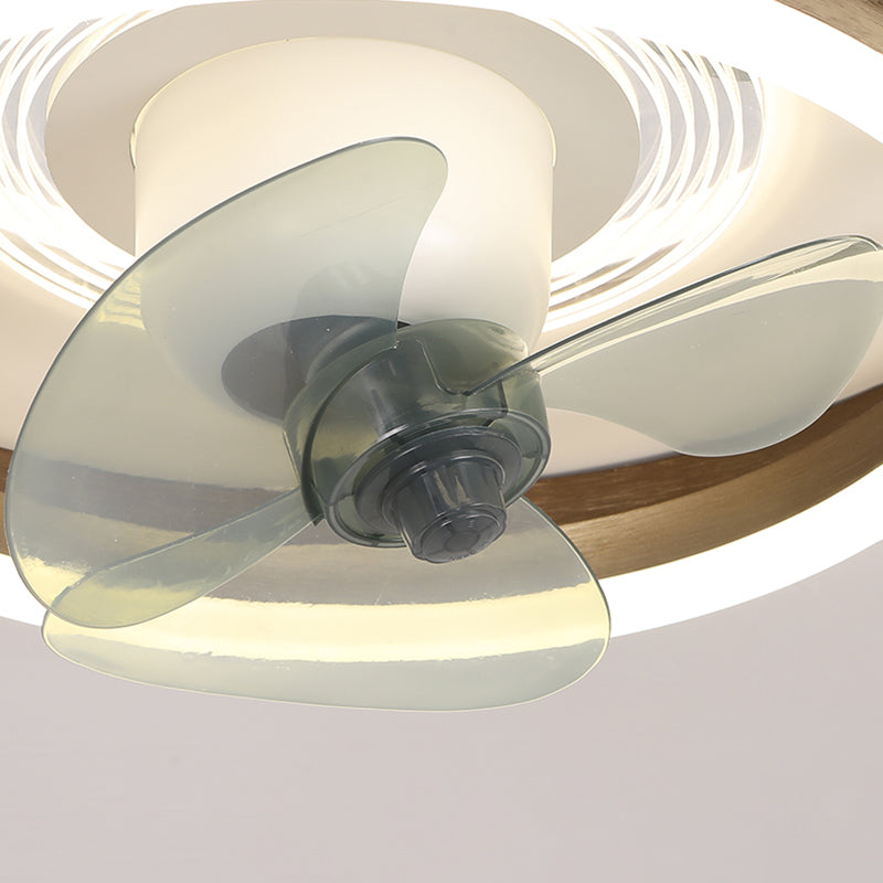 Rotatable-Head Ceiling Fan Lamp Frequency Conversion Modern LED Semi Flush Mount Light