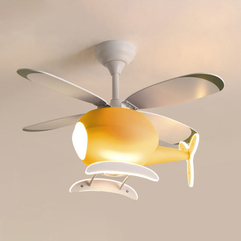 Metal Ceiling Fan Lighting Modern Style Multi Light Ceiling Fan Lamp for Living Room