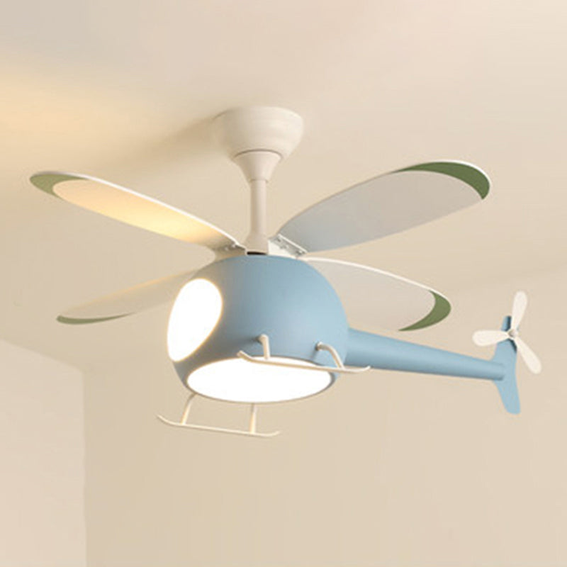 Metal Ceiling Fan Lighting Modern Style Multi Light Ceiling Fan Lamp for Living Room