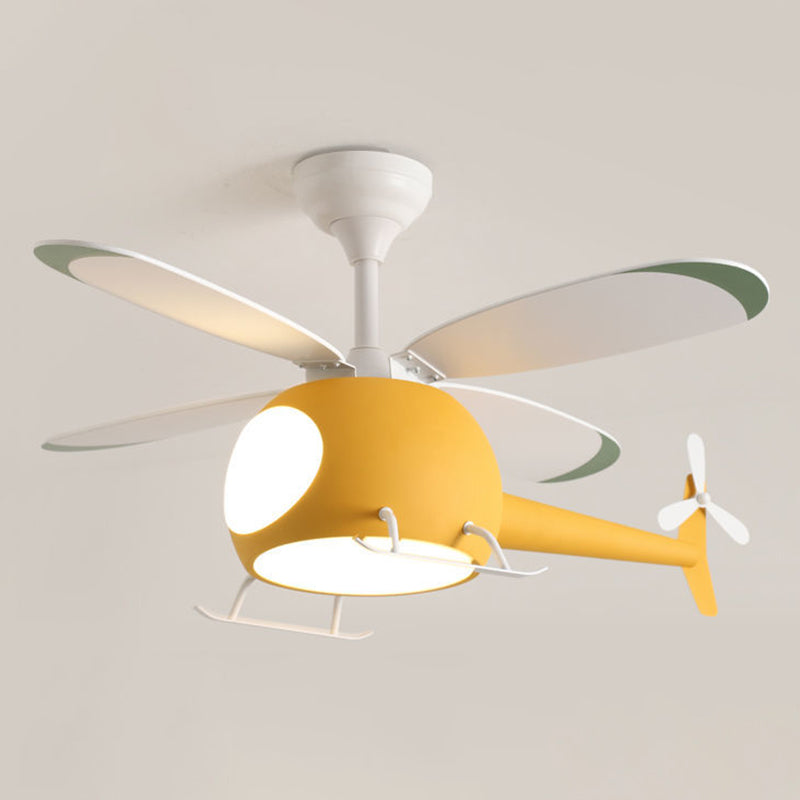 Metal Ceiling Fan Lighting Modern Style Multi Light Ceiling Fan Lamp for Living Room