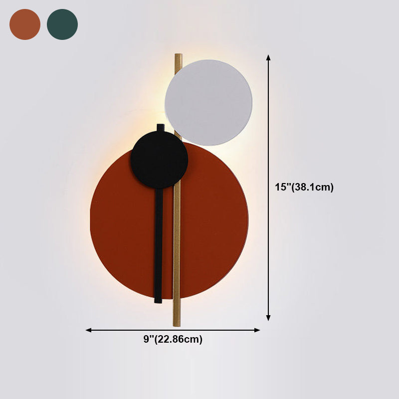 Decorative Round LED Sconce Light Metallic Living Room Background Wall Light