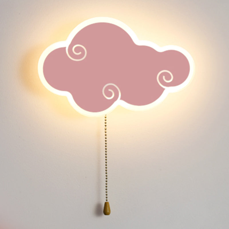 Lampada da parete a parete a forma di nuvola in metallo a 1 luci a parete montata a parete