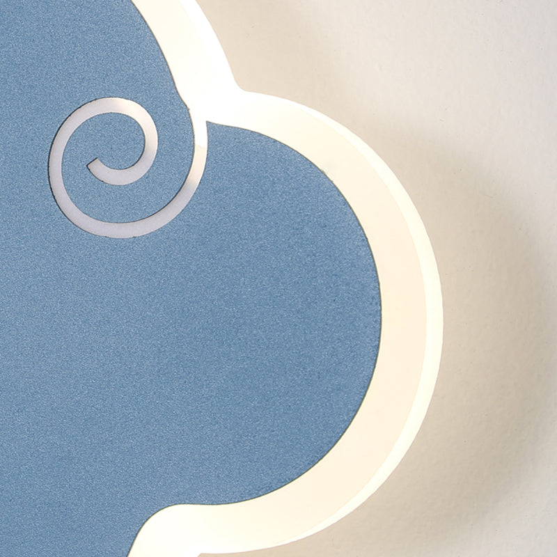 Lampada da parete a parete a forma di nuvola in metallo a 1 luci a parete montata a parete