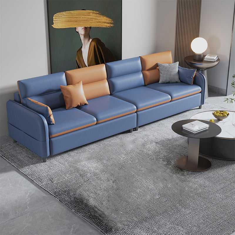 Contemporary Fabric Loose Back Sofa 29.53"High Pillow Top Arm Sofa with Storage