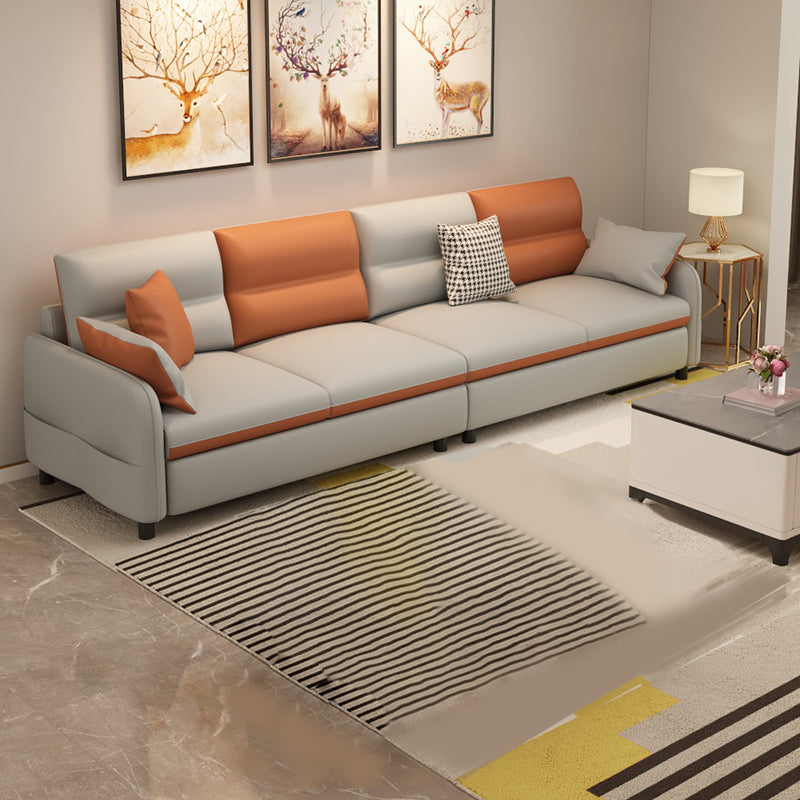 Contemporary Fabric Loose Back Sofa 29.53"High Pillow Top Arm Sofa with Storage