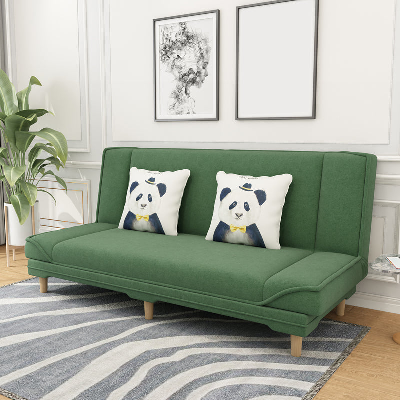 Contemporary Linen Armless Standard Sofa Bed Dual Purpose Sofa for Living Room