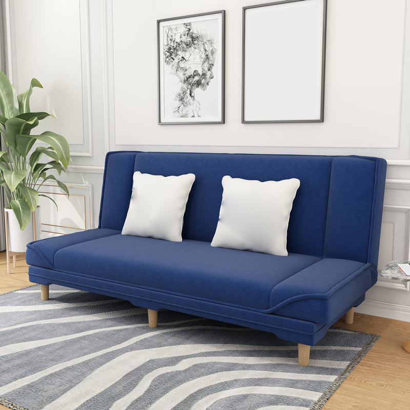 Contemporary Linen Armless Standard Sofa Bed Dual Purpose Sofa for Living Room