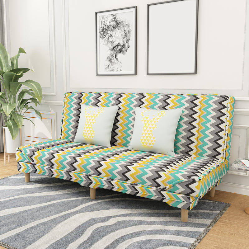 Contemporary Linen Armless Standard Sofa Bed Dual Purpose Sofa for Living Room
