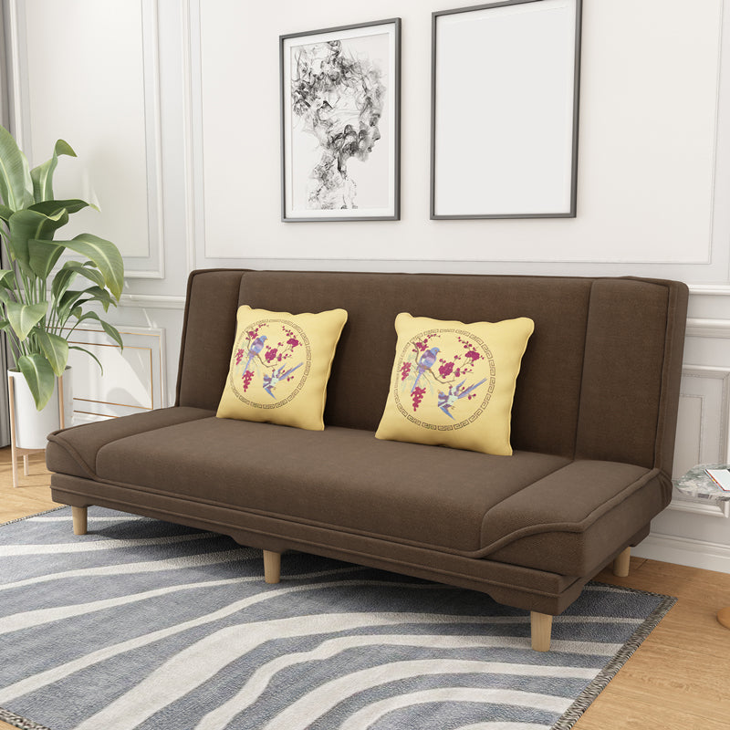 Contemporary Linen Armless Standard Sofa Bed Dual Purpose Sofa for Living Room