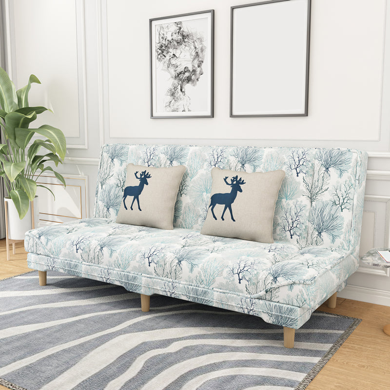 Contemporary Linen Armless Standard Sofa Bed Dual Purpose Sofa for Living Room