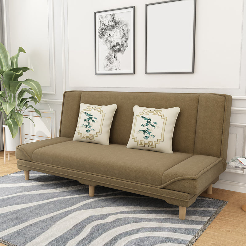 Contemporary Linen Armless Standard Sofa Bed Dual Purpose Sofa for Living Room