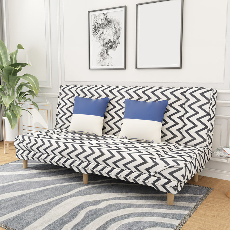 Contemporary Linen Armless Standard Sofa Bed Dual Purpose Sofa for Living Room