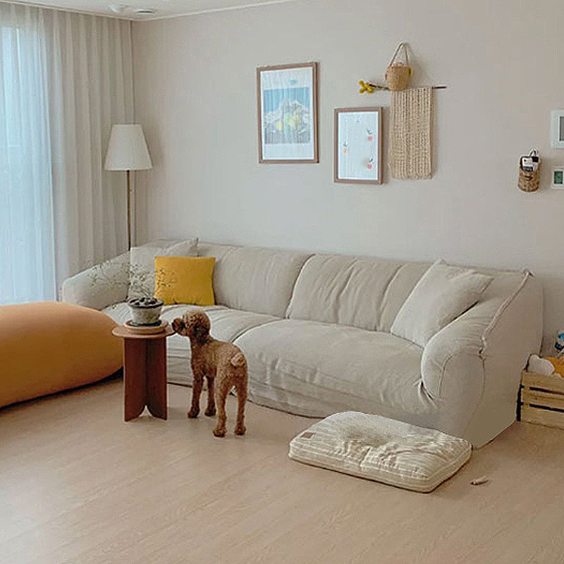 Contemporary Tight Back Sofa 29.53"High Tuxedo Arm Sofa,Beige