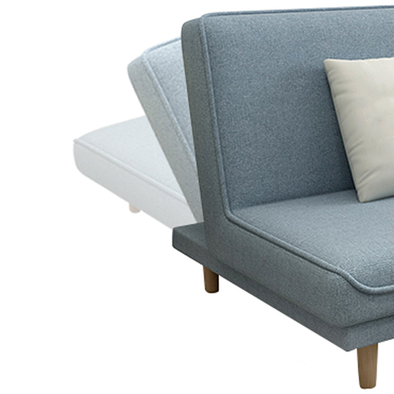Foldable and Wear-resisting Linen Armless Sofa with Tight Back for Apartment